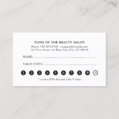 シンプルエレガントシック白黒ロイヤリティカード ロイヤリティカード (裏面)