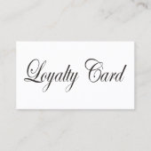 シンプルエレガントシック白黒ロイヤリティカード ロイヤリティカード (正面)