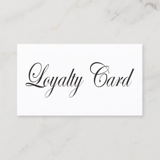 シンプルエレガントシック白黒ロイヤリティカード ロイヤリティカード (正面)