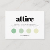 シンプルエレガントシック結婚の服装 エンクロージャーカード (正面)