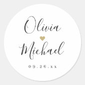 シンプルエレガントスクリプトの名結婚前 ラウンドシール (正面)