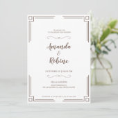 シンプルエレガントスクリプト結婚式招待状 招待状 (スタンド正面)