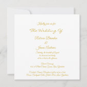 シンプルエレガントスクリプト結婚式招待状 |正方形 招待状 (正面)