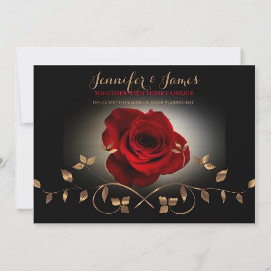 シンプルエレガントスクリプト |モダン結婚式招待状 招待状 (正面)