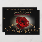 シンプルエレガントスクリプト |モダン結婚式招待状 招待状 (正面/裏面)