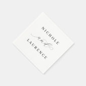 シンプルエレガントスクリプ結婚ト スタンダードカクテルナプキン (角)