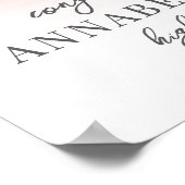 シンプルエレガントスタイリッシュ写真の卒業式パーティーのサイン ポスター (角)