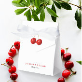 シンプルエレガントスタイリッシュ白さくらんぼ結婚ズ フェイバーボックス