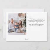 シンプルエレガントスタイリッシュ6 PHOTOクリスマスグリーティング シーズンカード (裏面)