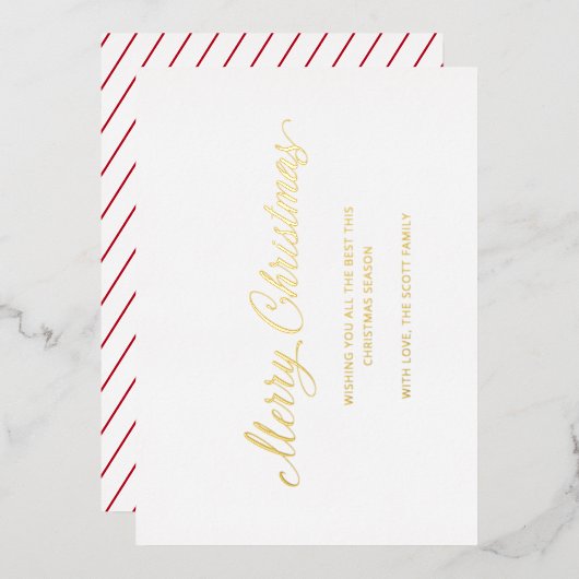 シンプルエレガントスモダント 箔シーズンカード (正面/裏面)