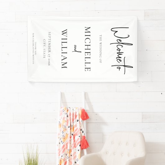 シンプルエレガントス結婚クリプト 横断幕 (インサイチュ)