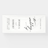 シンプルエレガントス結婚クリプト 横断幕 (横)