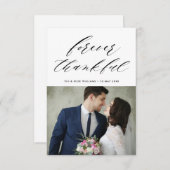 シンプルエレガントス結婚トのサンキューカード サンキューカード (正面/裏面)