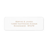 シンプルエレガントソフト金ゴールド結婚差出人住所 ラベル (正面)