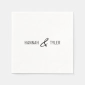 シンプルエレガントタイポグラフィアンパサンドパーソナライズされた スタンダードカクテルナプキン (正面)