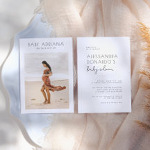 シンプルエレガントタイポグラフィモダンPhoto Baby Shour