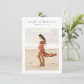 シンプルエレガントタイポグラフィモダンPhoto Baby Shour 招待状 (スタンド正面)