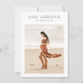 シンプルエレガントタイポグラフィモダンPhoto Baby Shour 招待状 (正面)
