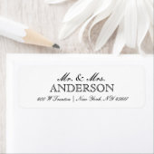 シンプルエレガントタイポグラフィ差出人住所ラベル ラベル (インサイチュ)