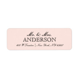 シンプルエレガントタイポグラフィ差出人住所ラベル ラベル