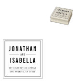 シンプルエレガントタイポグラフィ結婚差出人住所 ラバースタンプ (押印)