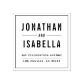 シンプルエレガントタイポグラフィ結婚差出人住所 ラバースタンプ (インプリント)