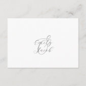 シンプルエレガントタイポグラフィ結婚詳細 エンクロージャーカード (裏面)