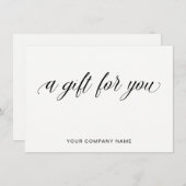 シンプルエレガントタイポグラフィ |プレゼント (正面/裏面)