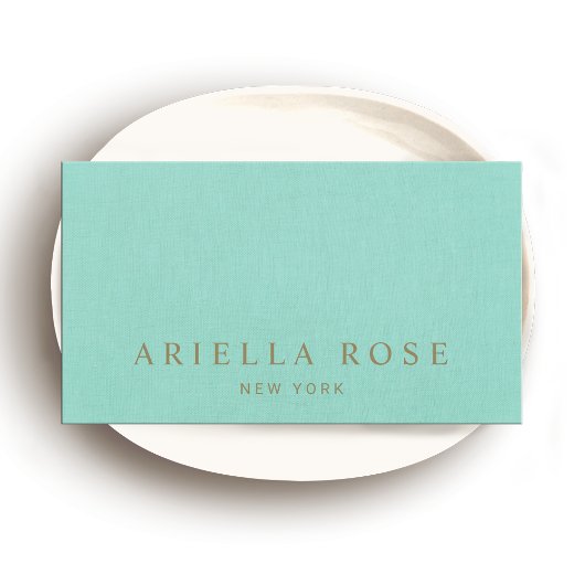 シンプルエレガントターコイズブループロフェッショナル 名刺