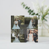 シンプルエレガントダスティブルーアンパサンド結婚写真 セーブザデート (スタンド正面)