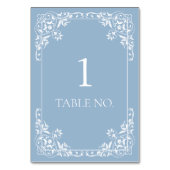 シンプルエレガントダスティブルーヴィンテージ縁ど テーブルナンバー (裏面)
