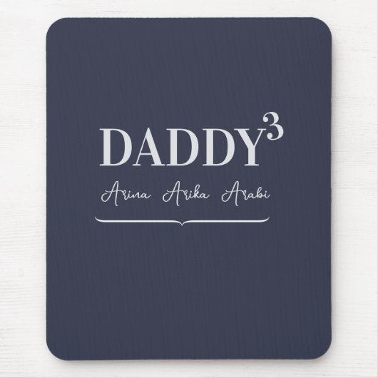 シンプルエレガントダディタイポグラフィキッズナーズ マウスパッド (正面)
