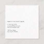 シンプルエレガントダークメイクアーティスト スクエア名刺 (裏面)