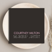 シンプルエレガントダークメイクアーティスト スクエア名刺