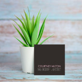 シンプルエレガントダークメイクアーティスト スクエア名刺