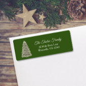 シンプルエレガントツリーパーティの招待状研究室 ラベル