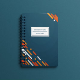 シンプルエレガントティール（緑がかった色）ブルーノートブパーソナライズされたック ノートブック