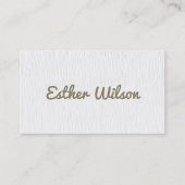 シンプルエレガントテクスチャの白をクはっきりしたリア 名刺 (正面)