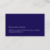 シンプルエレガントテクスチャ白ブルーコンサルタントブシン 名刺 (裏面)