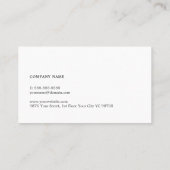 シンプルエレガントテクスチャ青モノグラムコンサルタント 名刺 (裏面)