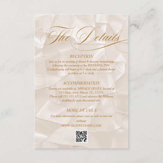 シンプルエレガントテラコッタニュートラル結婚ズ詳細 エンクロージャーカード (正面)