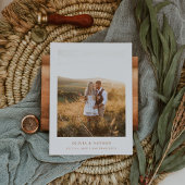 シンプルエレガントテラコッタ文字と写真 | 結婚s セーブザデート