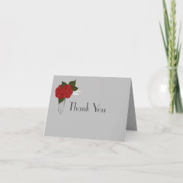 シンプルエレガントデコバラ結婚ズ サンキューカード