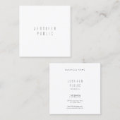 シンプルエレガントデザインプロフェッショナルモダンテンプレート スクエア名刺 (正面/裏面)