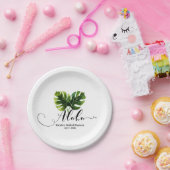 シンプルエレガントトロピカル葉パームスシッ結婚ク ペーパープレート (パーティー)