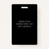 シンプルエレガントナイトクラブVIPアクセスパスVIP バッジ (裏面)