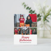 シンプルエレガントハロウィーン家族4枚 シーズンポストカード (スタンド正面)