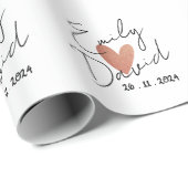 シンプルエレガントハートの名結婚前 ラッピングペーパー (ロールコーナー)