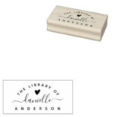 シンプルエレガントハートクラシック図書 ラバースタンプ (押印)