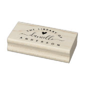 シンプルエレガントハートクラシック図書 ラバースタンプ (スタンプ)